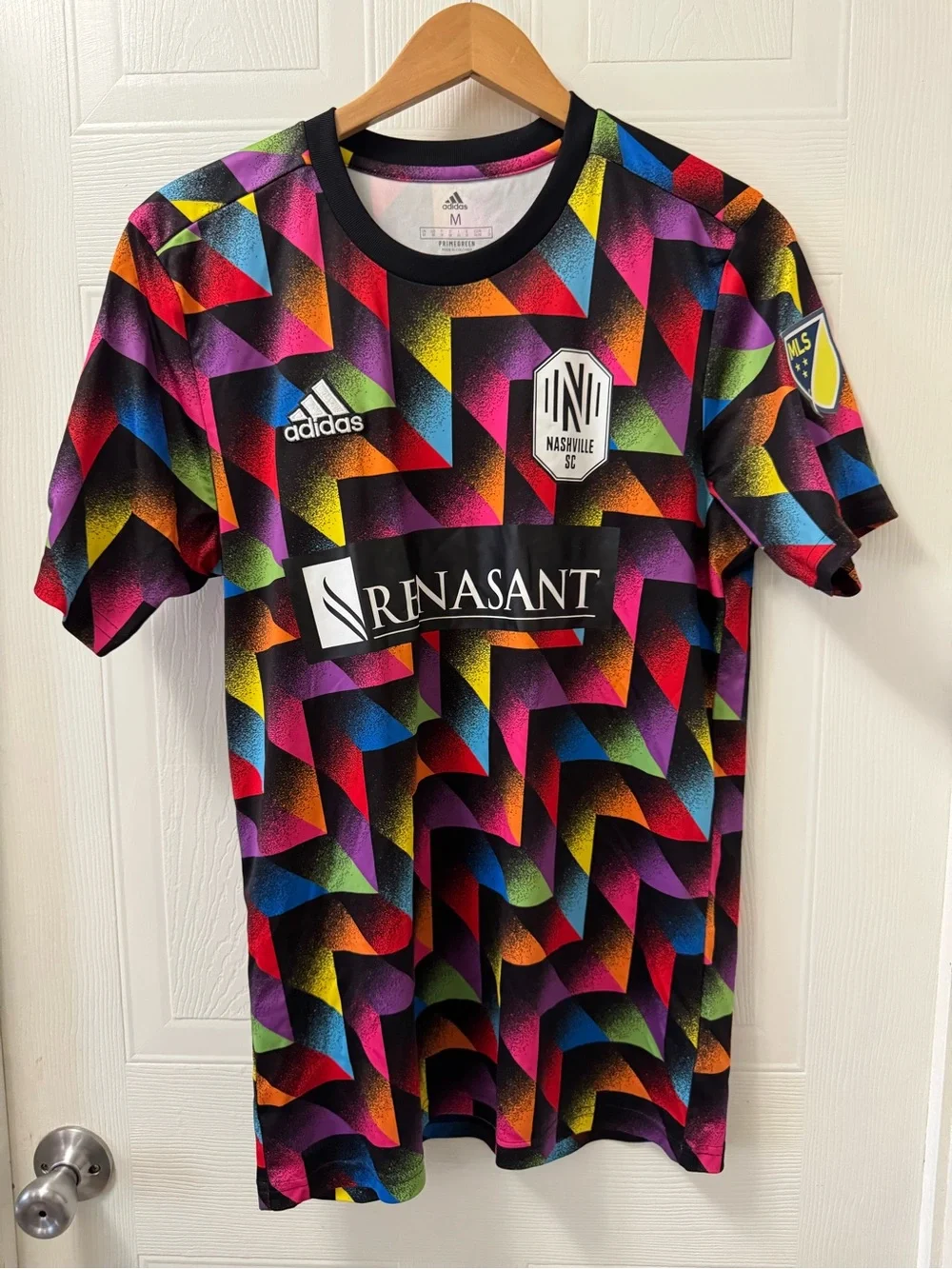 adidas Multicolor Geometric Men's Soccer Jersey